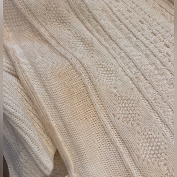 Eliza J Cream Cable Knit Sweater Dress with Bell Sleeves - Size Small - Picture 9 of 10